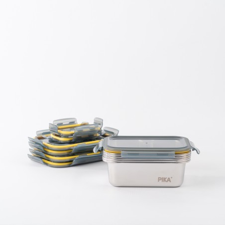 Set of 7 stainless steel food containers - PIKA